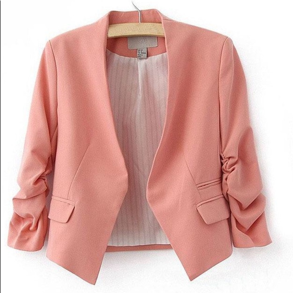 Light Pink Coral Lightweight Blazer/Jacket